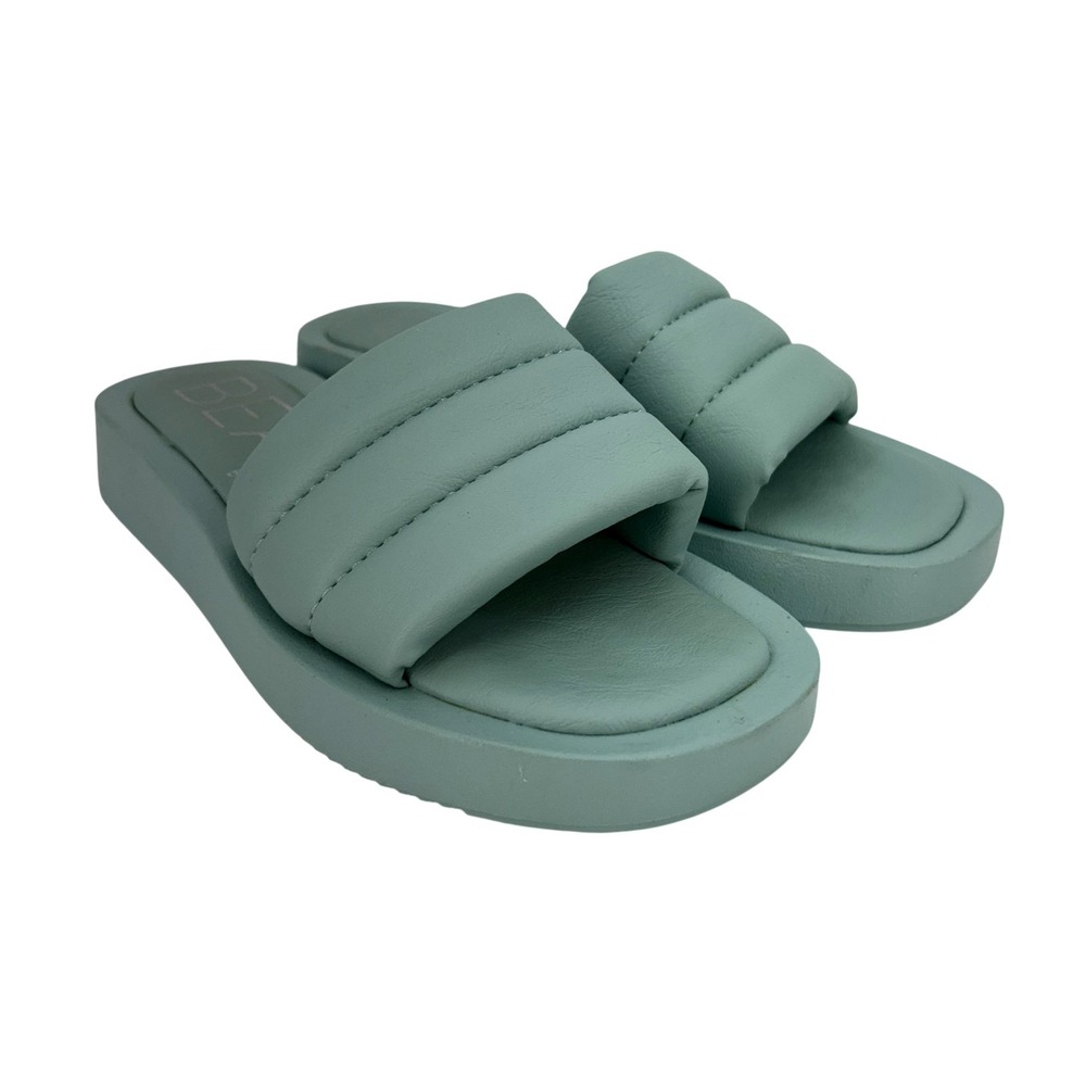 BEACH By Matisse Sandals Shoes Womens Size 6 Green Slide Platform Comfort